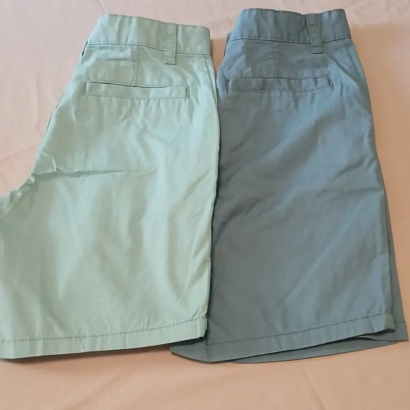 Cat & Jack Flat-Front Shorts in Blue and Green (2)pairs - Picture 3 of 3